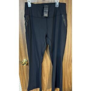 NWT Ladies DGD Black Dress Yoga Flared Bootcut Leggings - Size 2XL